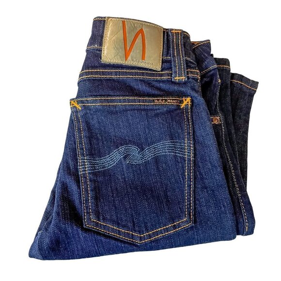Nudie Jeans Skinny Lin Deep Indigo sz 25 x 30 - Picture 1 of 12